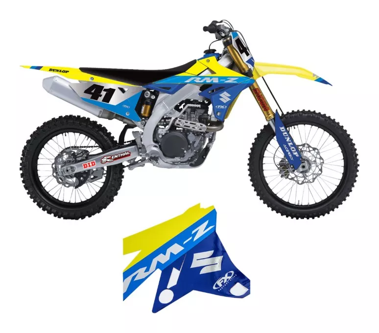 Factory Effex Candy Chrome Shroud / Airbox Graphics Kit Suzuki RMZ250 / RMZ450 2018-2027
