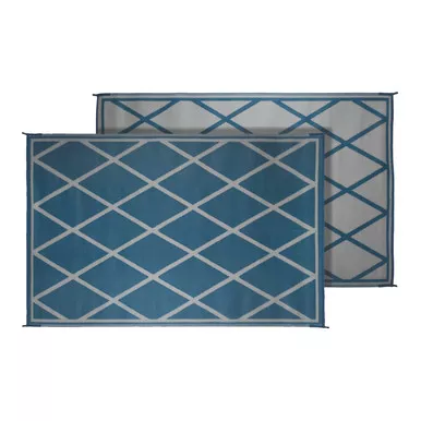Faulkner 68912 Diamond Mat 9x12 Blue/Ivory Area Rug