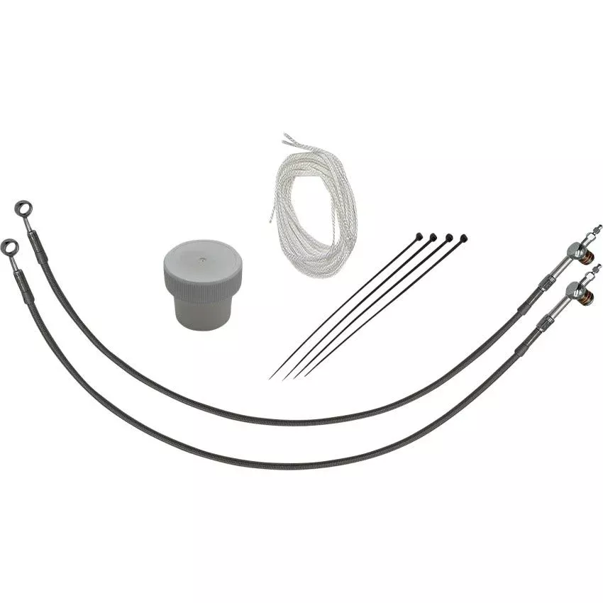 FBI EZ Install 12" Braided Handlebar Install Kit 4 Harley 08-13 Hydraulic Clutch