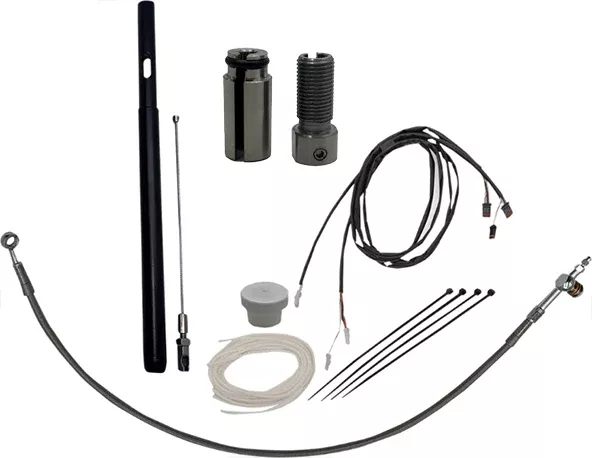 FBI Fat Baggers Chrome Braided +8 EZ Install Kit + Adjustor Harley CVO 21