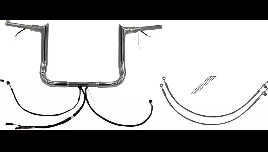 FBIPointed Top Plug n Play EZ 1-1/2" Handlebar Kit Harley 14-15 FLH/T
