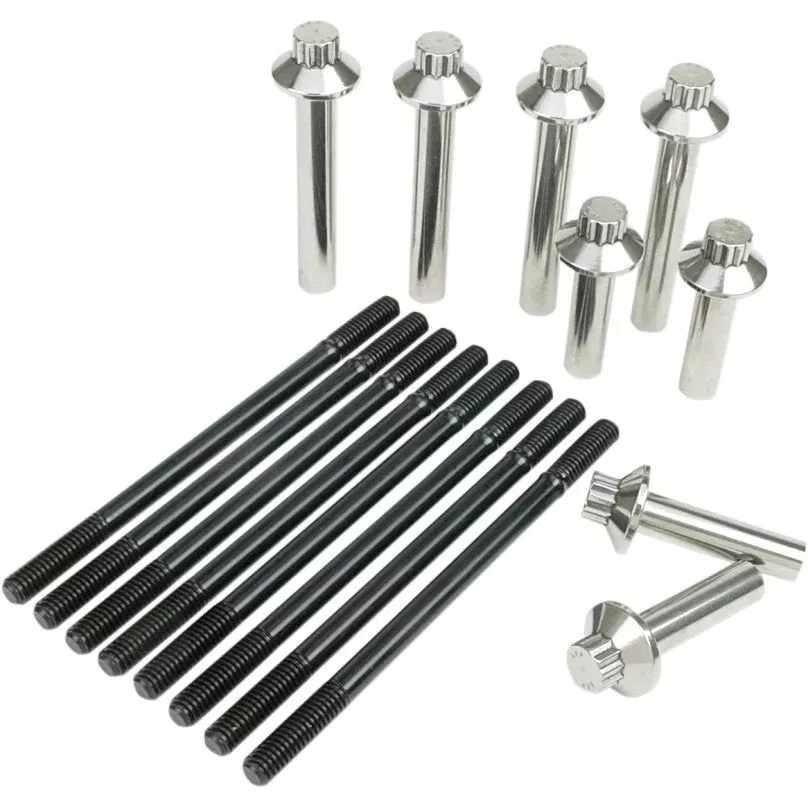 Feuling 3024 Chromoly Steel 12-Point Head Bolt Stud Kit 2017 Harley Touring M8