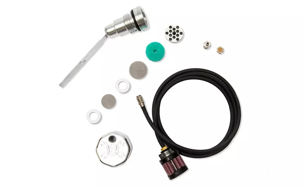 Feuling 3091 Polished Vented Oil Dipstick Breather Kit Harley Touring TC 06-17