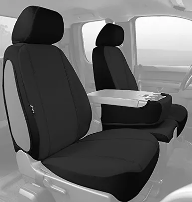 Fia SP88-31 BLACK Front Split Fits Seat Cover for 14-19 Silverado/Sierra