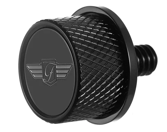 Figurati Black Logo Seat Mounting Knob 4 Harley 65-22 Touring Models