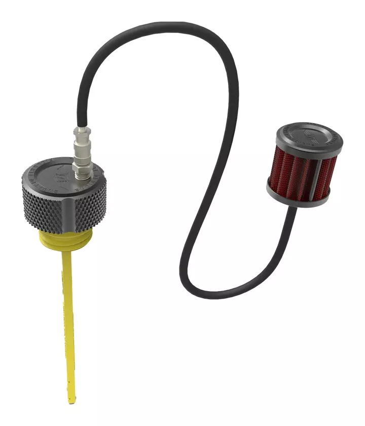 Figurati Designs Performance Knurled Vented Oil Dipstick For Harley Touring 2017-2026