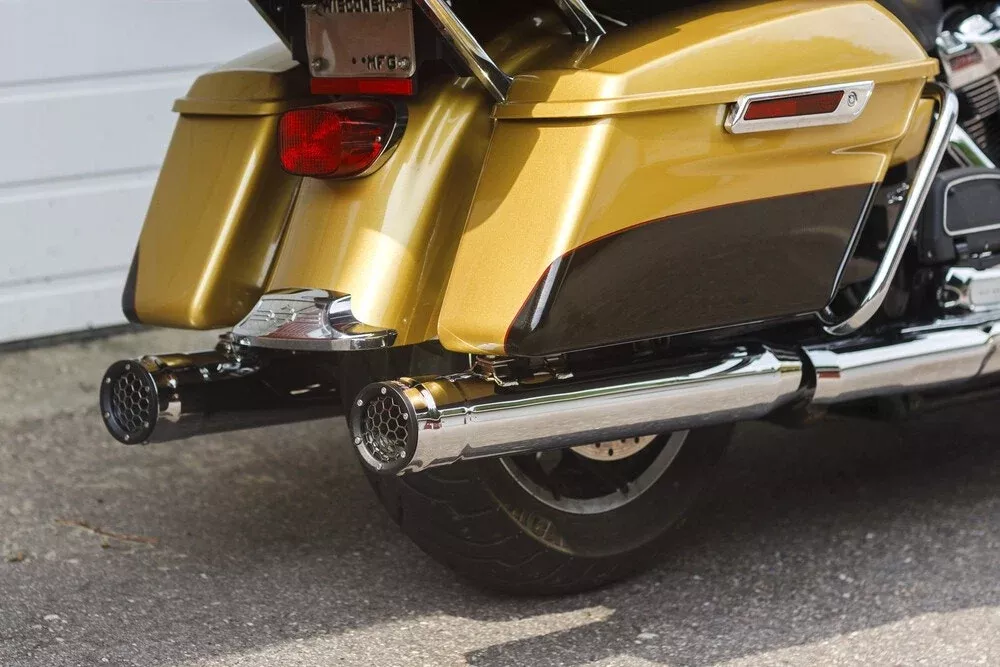 Firebrand Chrome Grand Prix Slip-On Mufflers 10-1025 Harley M8 Touring 17-Up