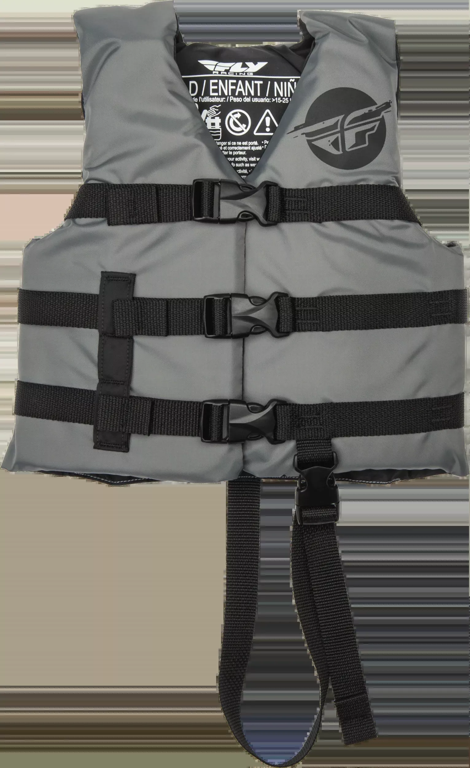 Fly Racing Child Flotation Vest Grey/Black 221-30323