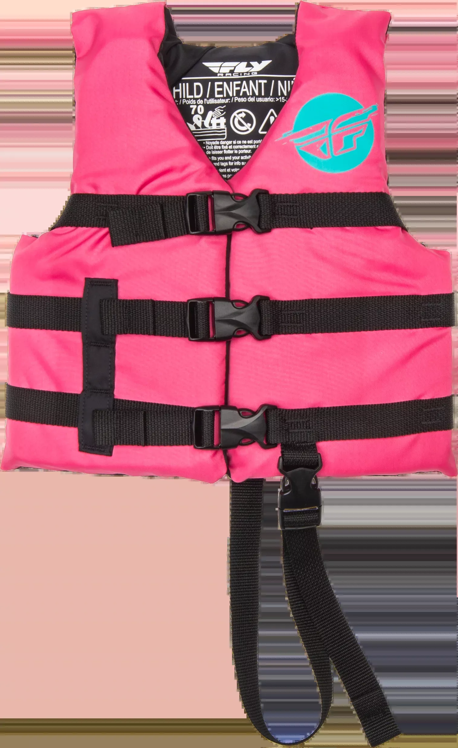 Fly Racing Child Flotation Vest Neon Pink/Teal 221-30320