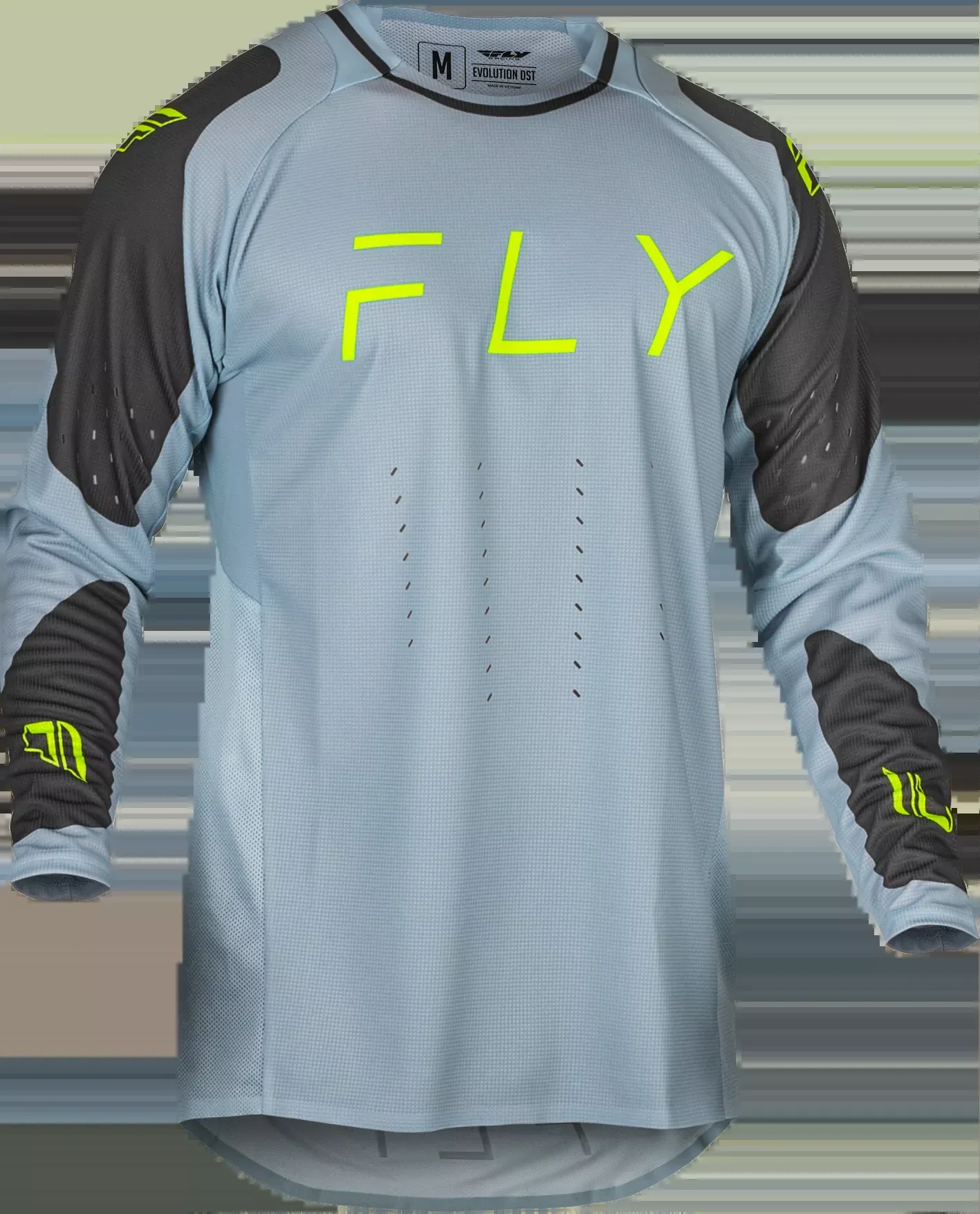 Fly Racing Evolution Dst Jersey Ice Grey/Char/Neon Green Lg 377-121L