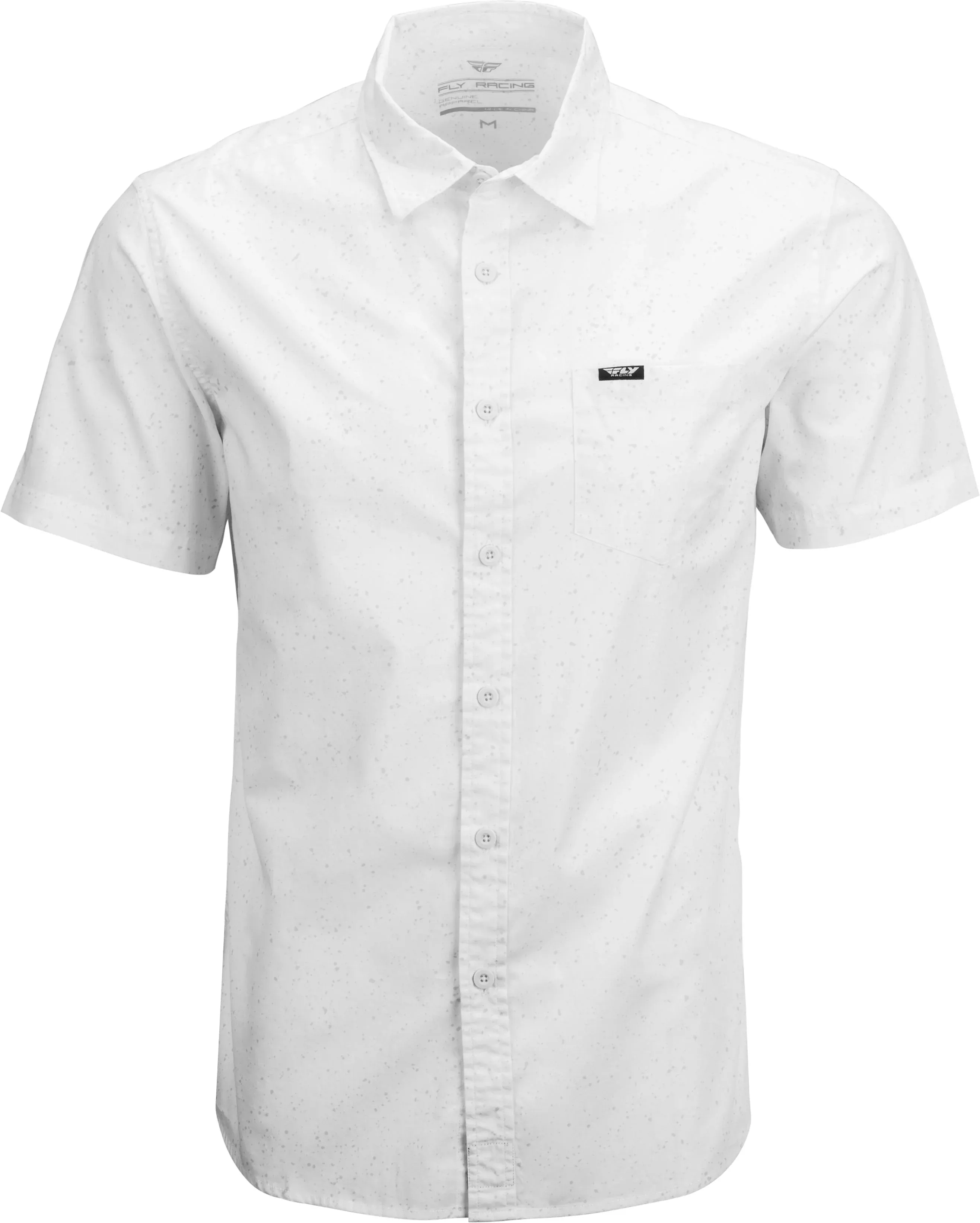 Fly Racing Fly Button Up Shirt White Md 352-6205M