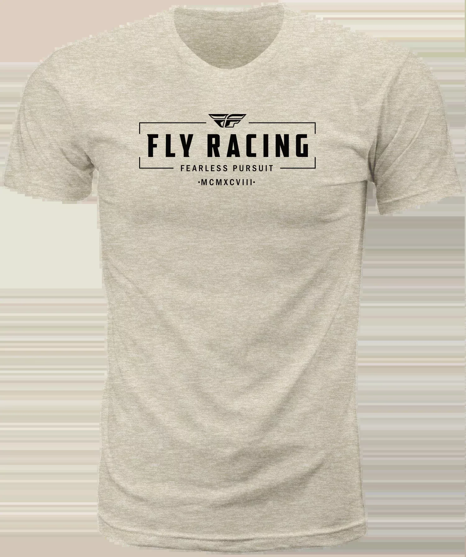 Fly Racing Fly Motto Tee Natural 2x 352-00642X