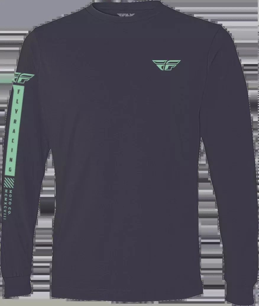 Fly Racing Fly Tribe Long Sleeve Tee Navy/Green Sm 352-4162S