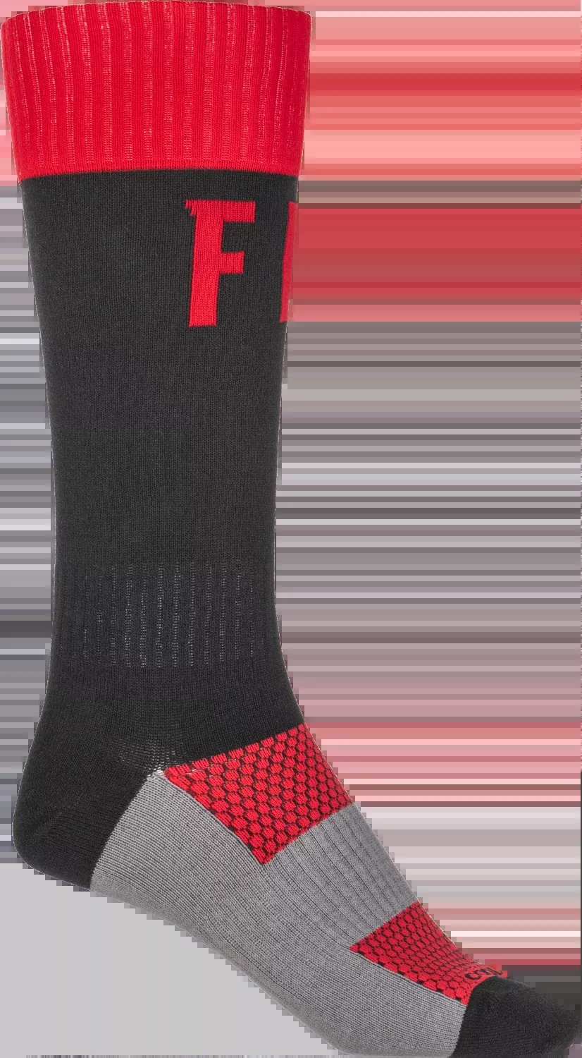 Fly Racing Mx Pro Socks Red/Black Lg/Xl 350-0532L