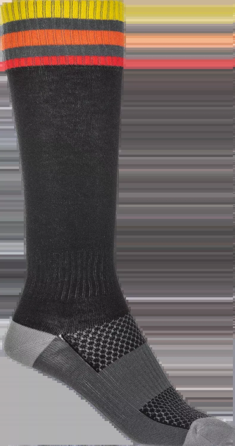 Fly Racing Mx Socks Thin Black Sm/Md 350-0540S