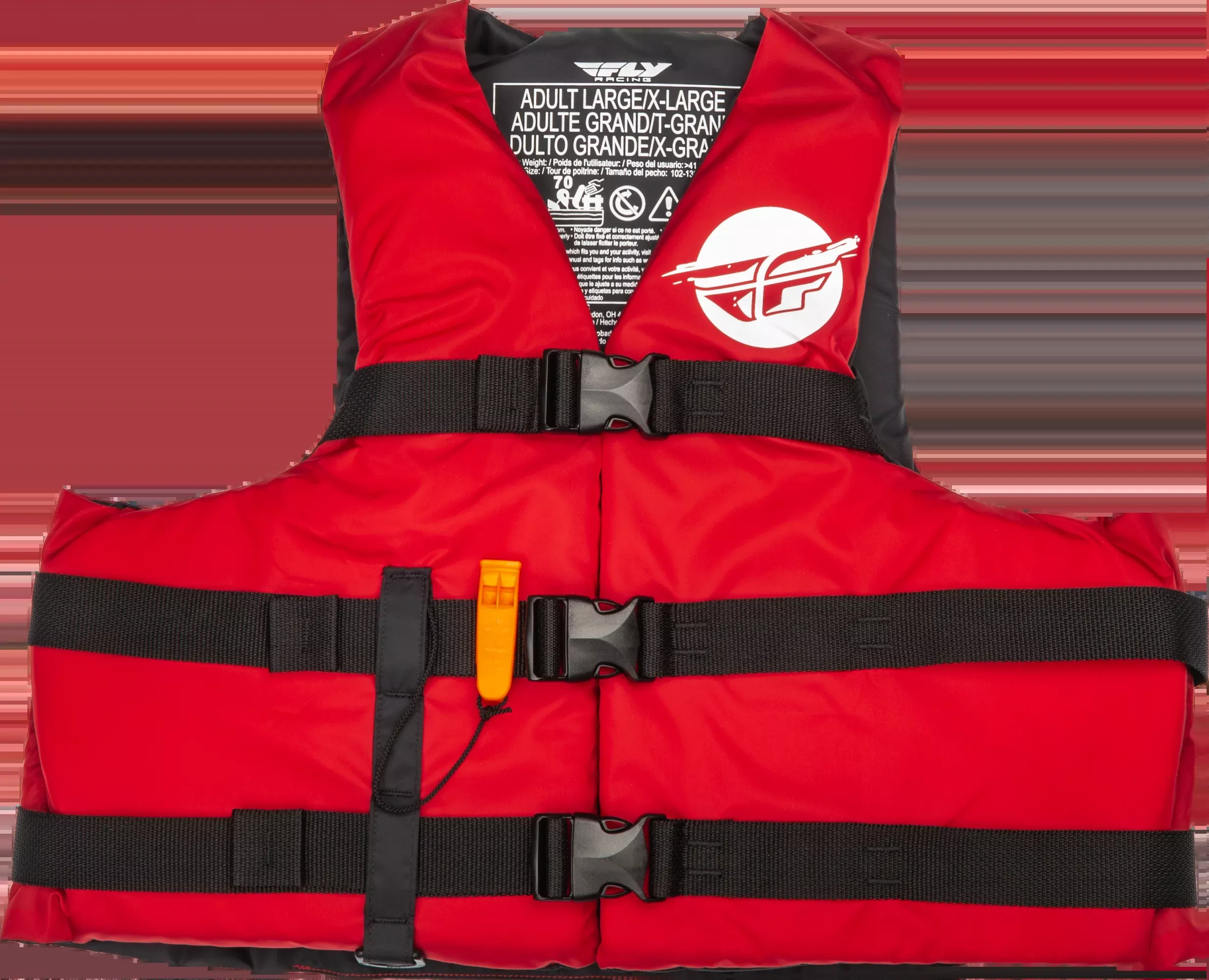 Fly Racing Nylon Flotation Vest Red/White 2x 221-304132X