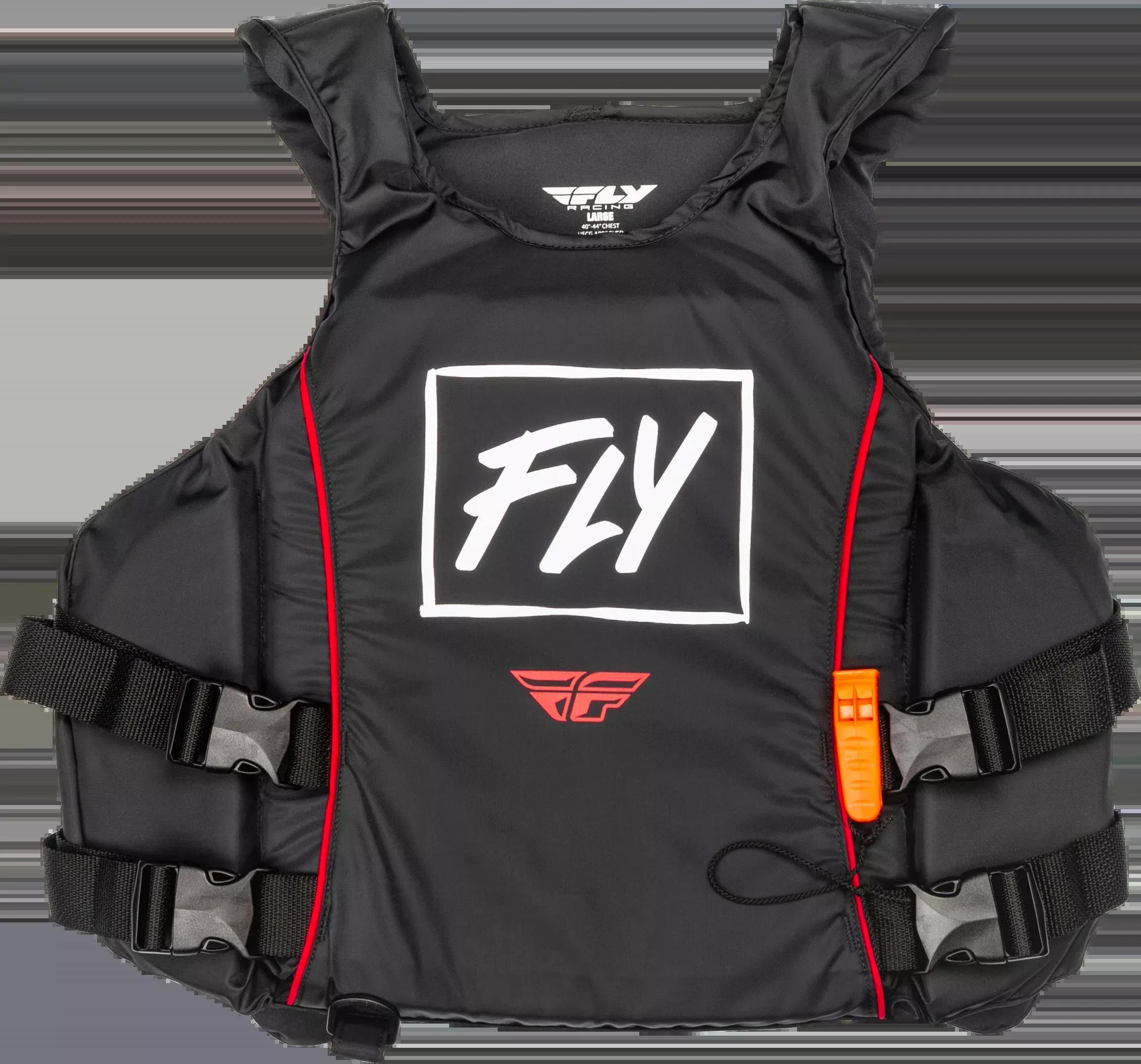Fly Racing Pullover Flotation Vest Black/White/Red Lg 221-30300L