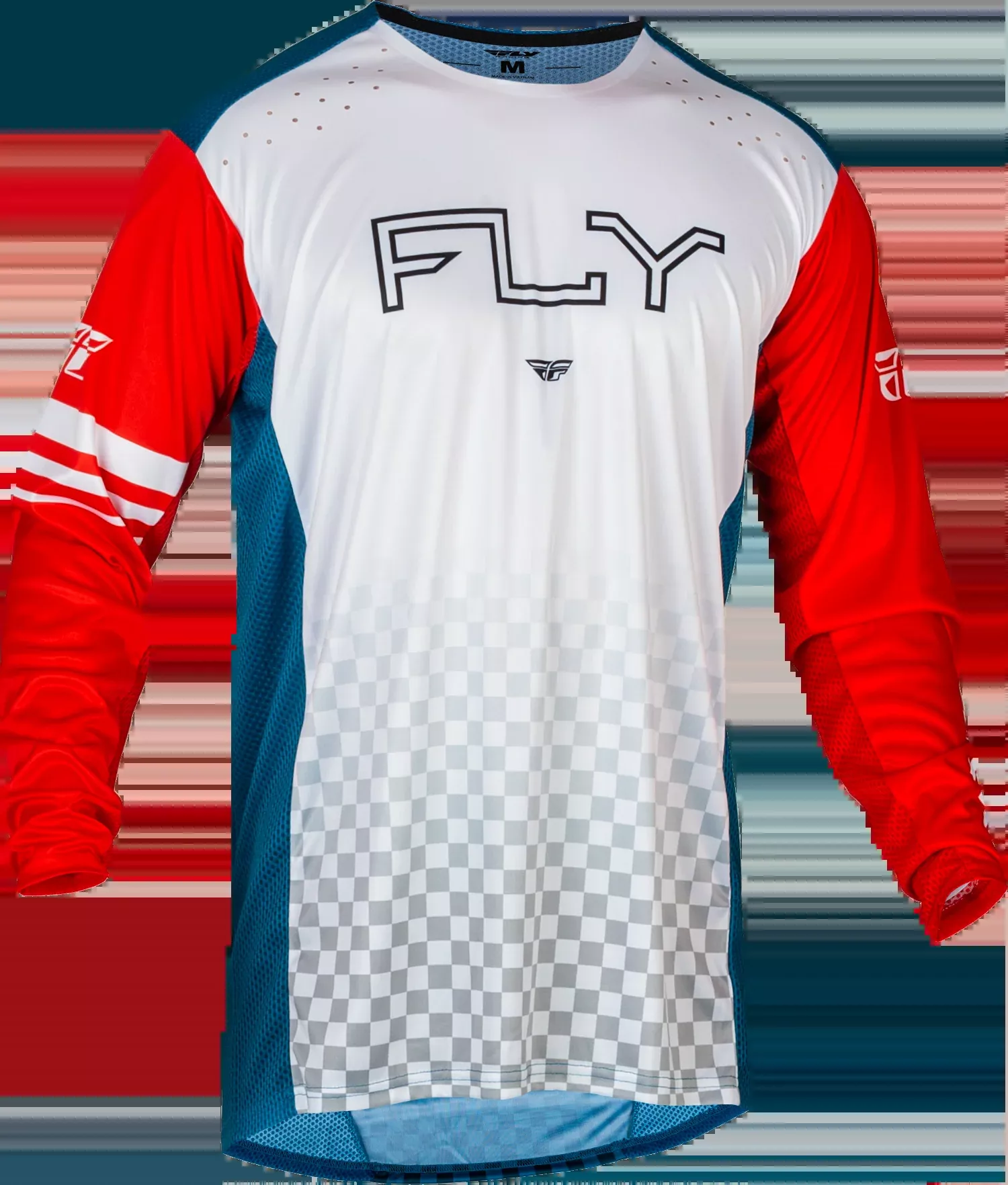 Fly Racing Rayce Bicycle Jersey Red/White/Blue Sm 377-054S