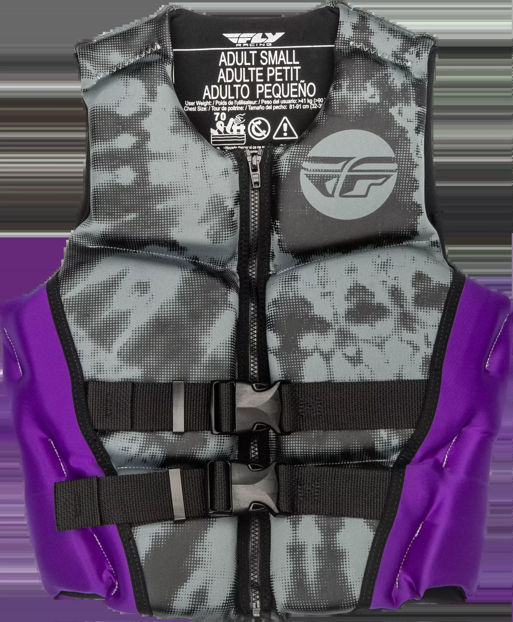 Fly Racing Wmn’S Neoprene Flotation Vest Purple/Grey/Black Lg 221-30420L