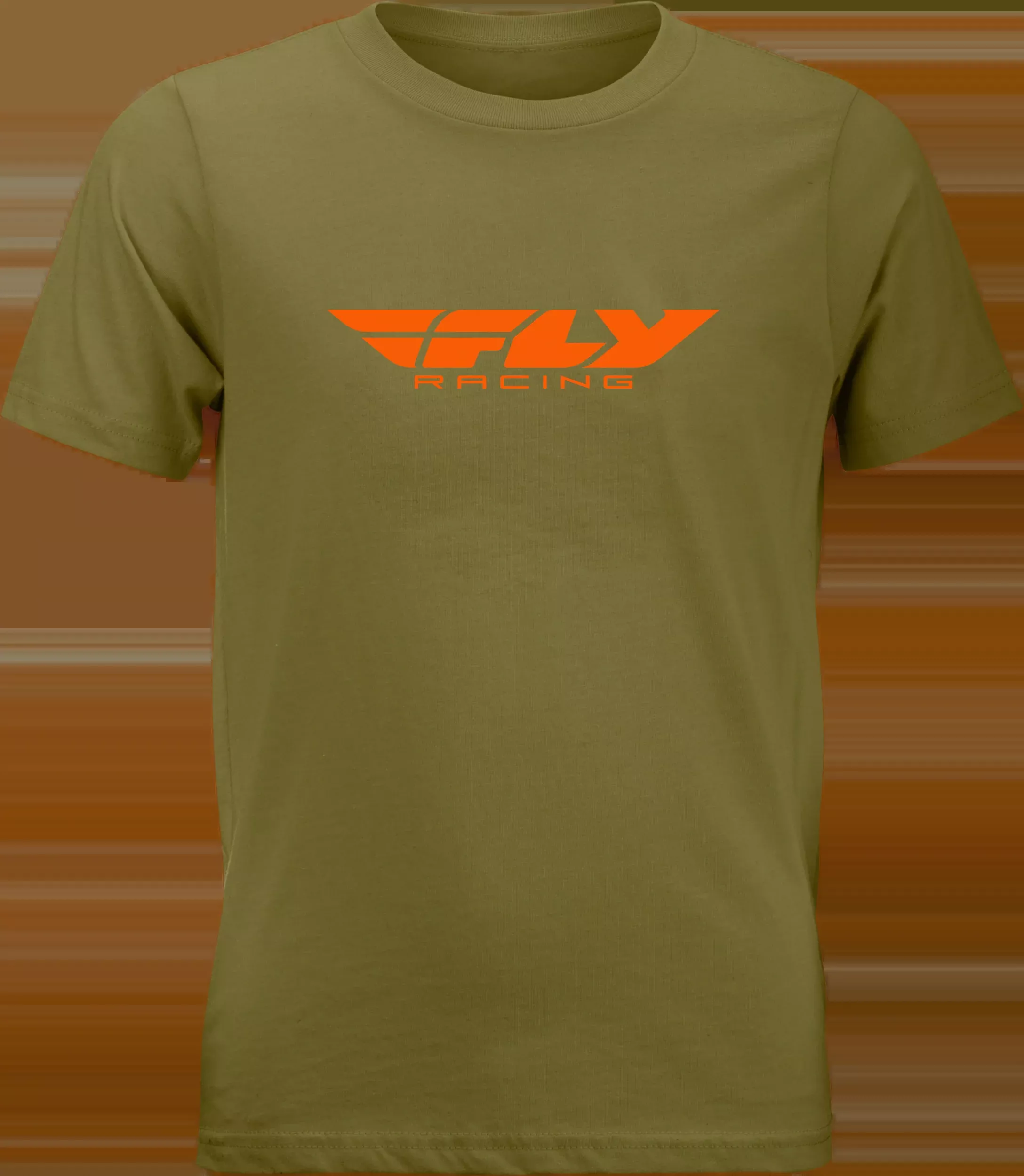 Fly Racing Youth Fly Corporate Tee Olive/Orange Ym 352-0676YM