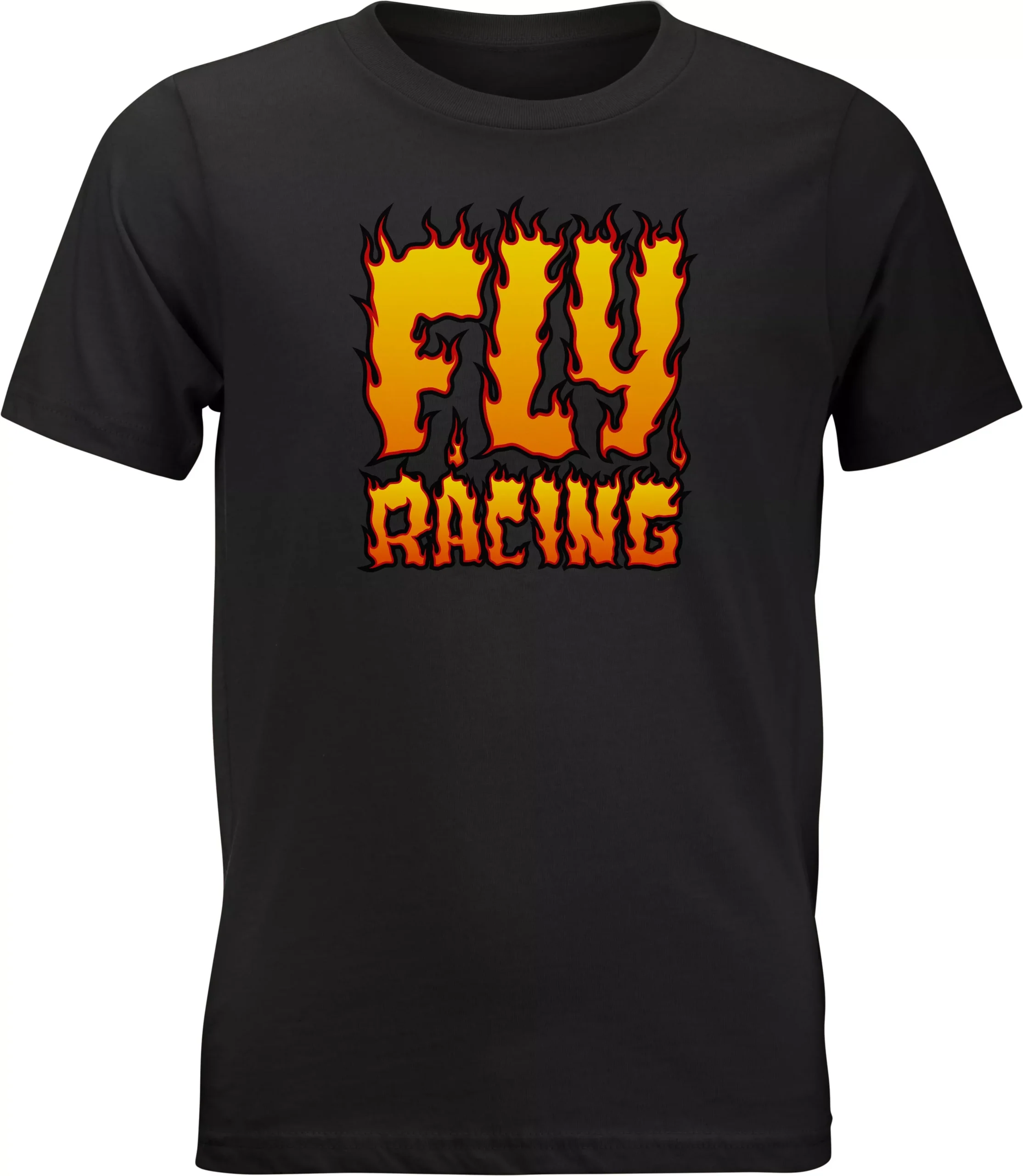 Fly Racing Youth Fly Fire Tee Black Yl 352-0653YL