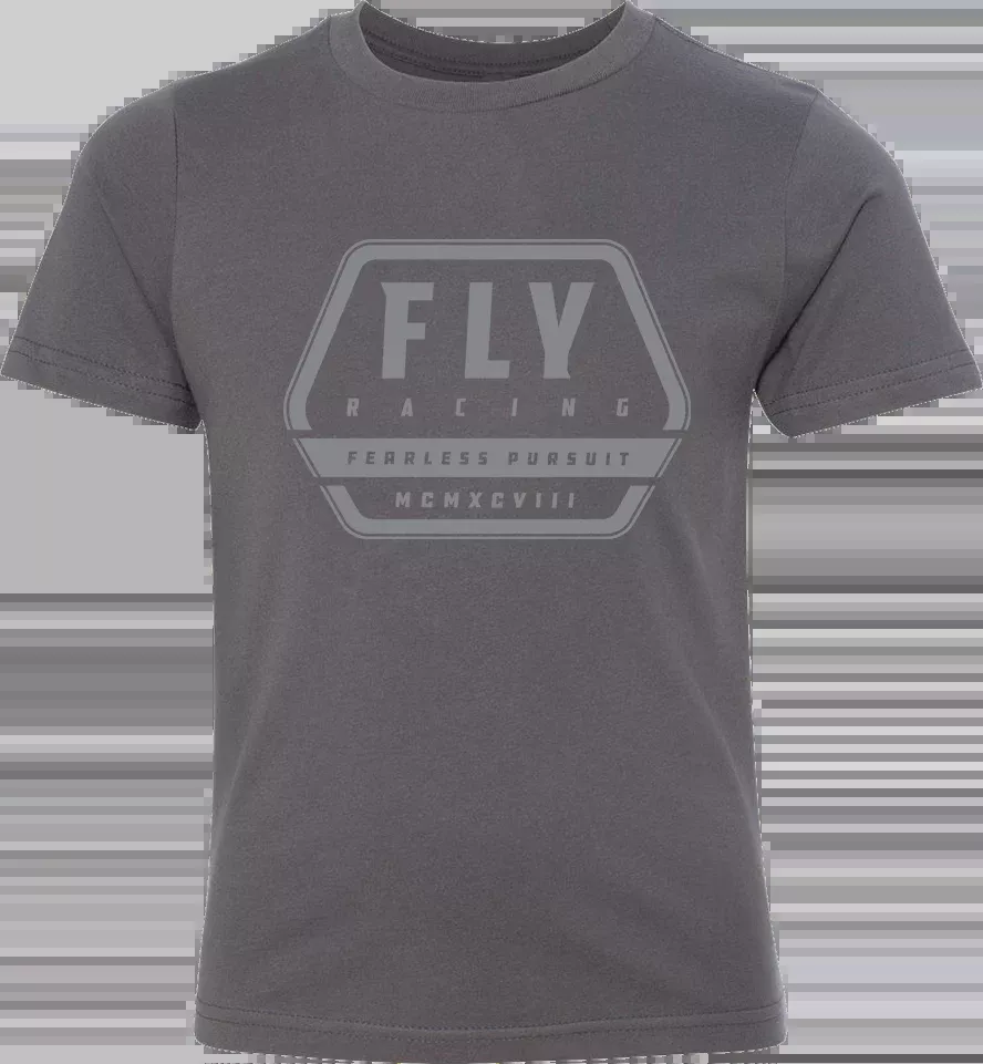 Fly Racing Youth Fly Track Tee Grey Yl 352-0023YL