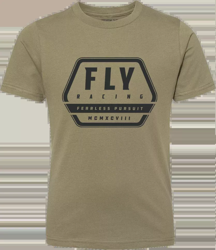 Fly Racing Youth Fly Track Tee Olive Ys 352-0025YS