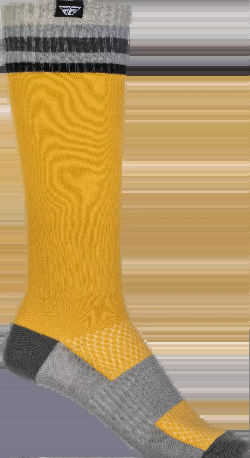 Fly Racing Youth Mx Socks Thin Yellow 350-0542Y