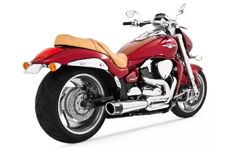 Freedom Performance Combat Outlaws 2-Into-1 Exhaust for '06-17 M109R -Chrome w/ Chrome Tip (Shown with Black Tip)