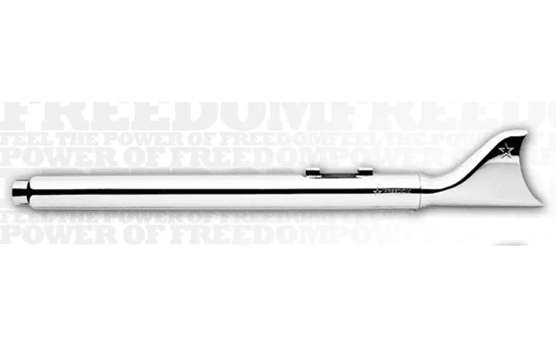 Freedom Performance Exhaust Sharktail Slip-Ons for '95-16 FLH/FLT -Chrome-2 1/2" ODx 32"