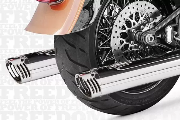 Freedom Performance3¼ inch Racing Slip Ons for '07-17 FLSTF/FXSTD-Chrome