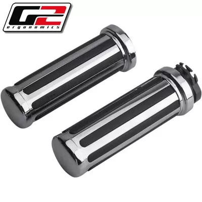 G2 Ergonomics Suzuki VL1500 Boulevard C90 05-19 Rail Grips with Smooth End Caps and Throttle Tube