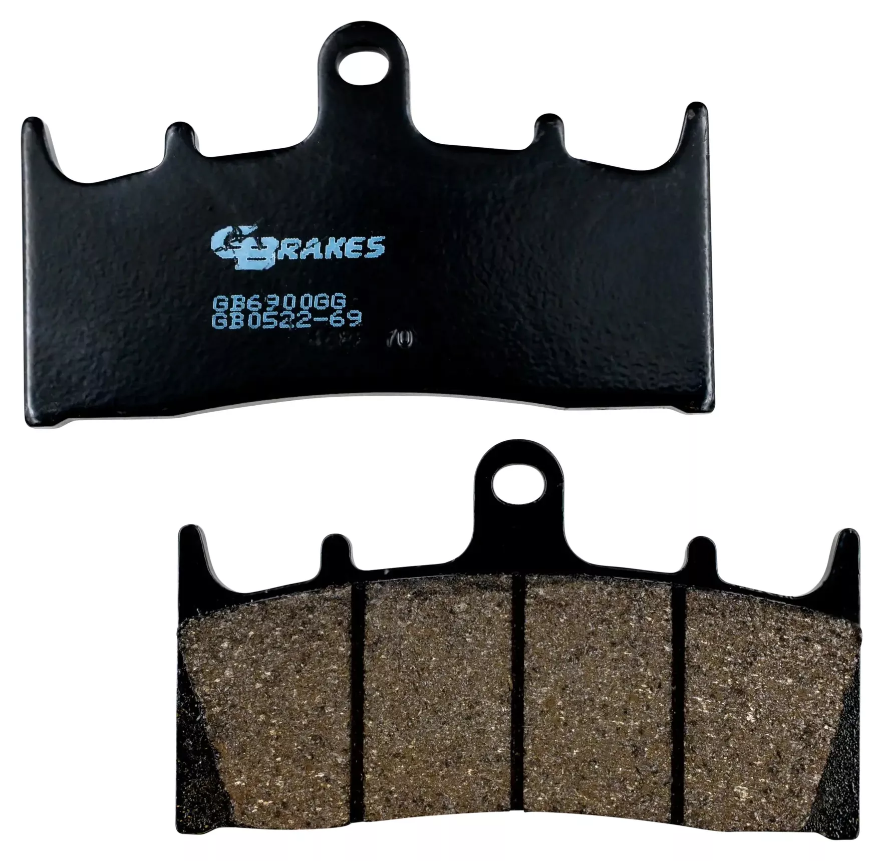 GBrakes Semi-Metallic Front Brake Pads GB0522-69