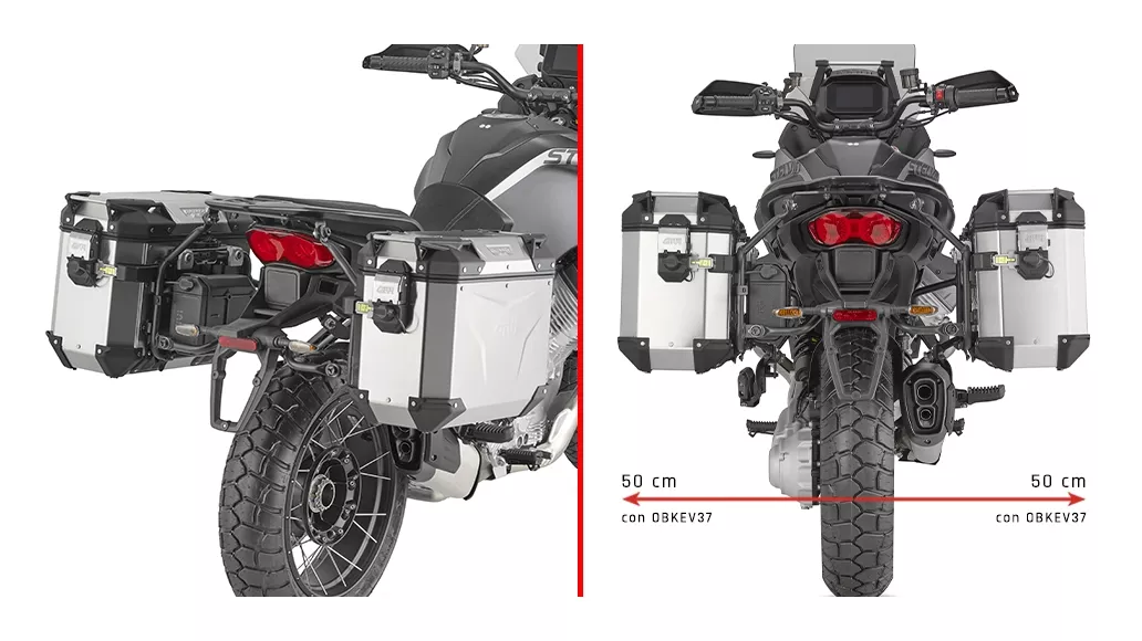 Givi PLO8208CAM Side Case Racks For Outback Side Cases Moto Guzzi Stelvio 2024-2026