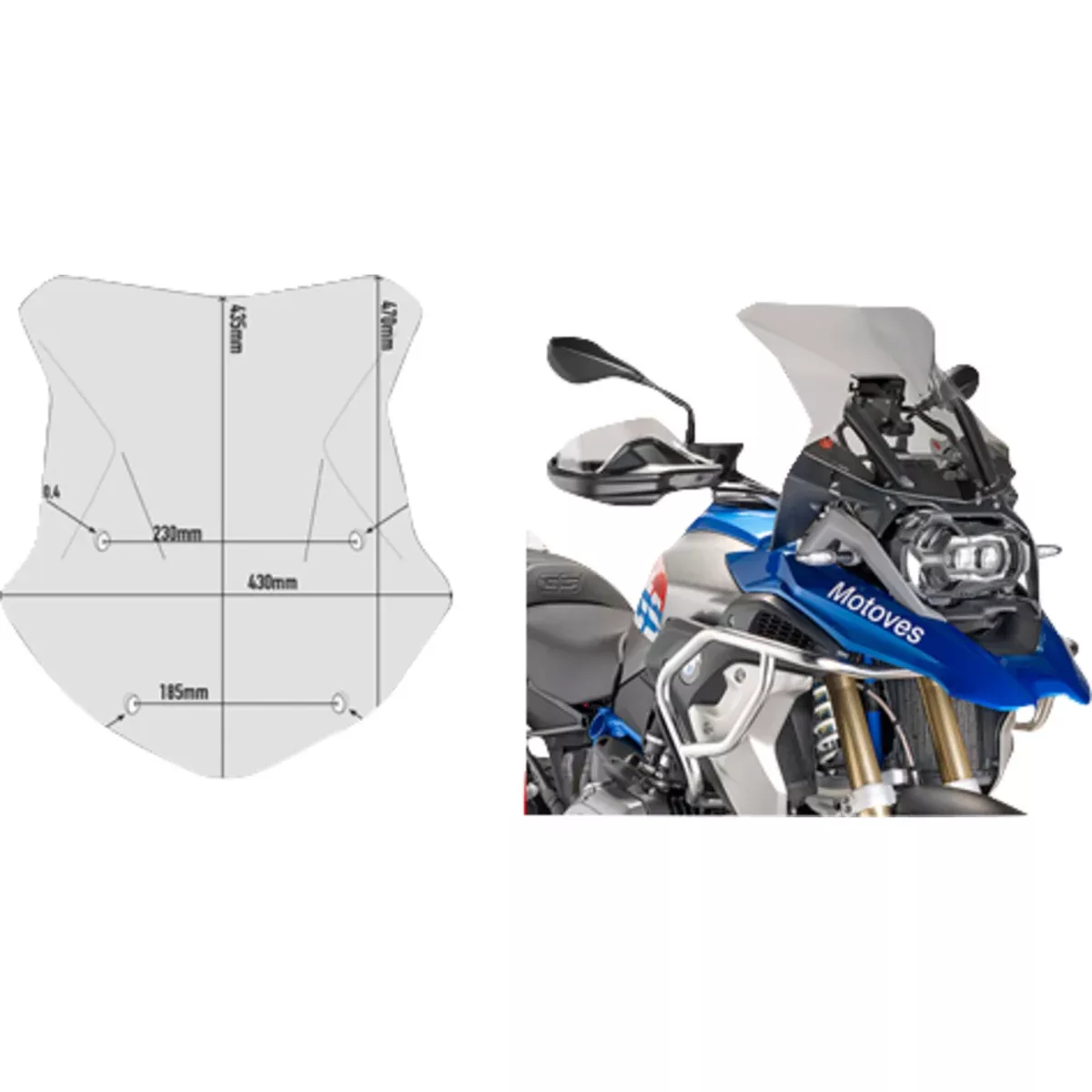 Givi Windshield - 5124D BMW R1250GS 2019-2023