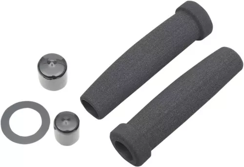 Grab On Classic Superbike Foam Black Twist Throttle Handlebar Grips (MC313)