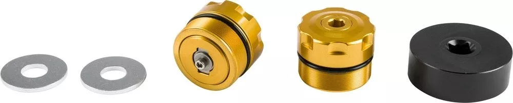 Harddrive 015-01204 Patriot Suspension Gold Preload Adjusters 06-17 Harley Dyna