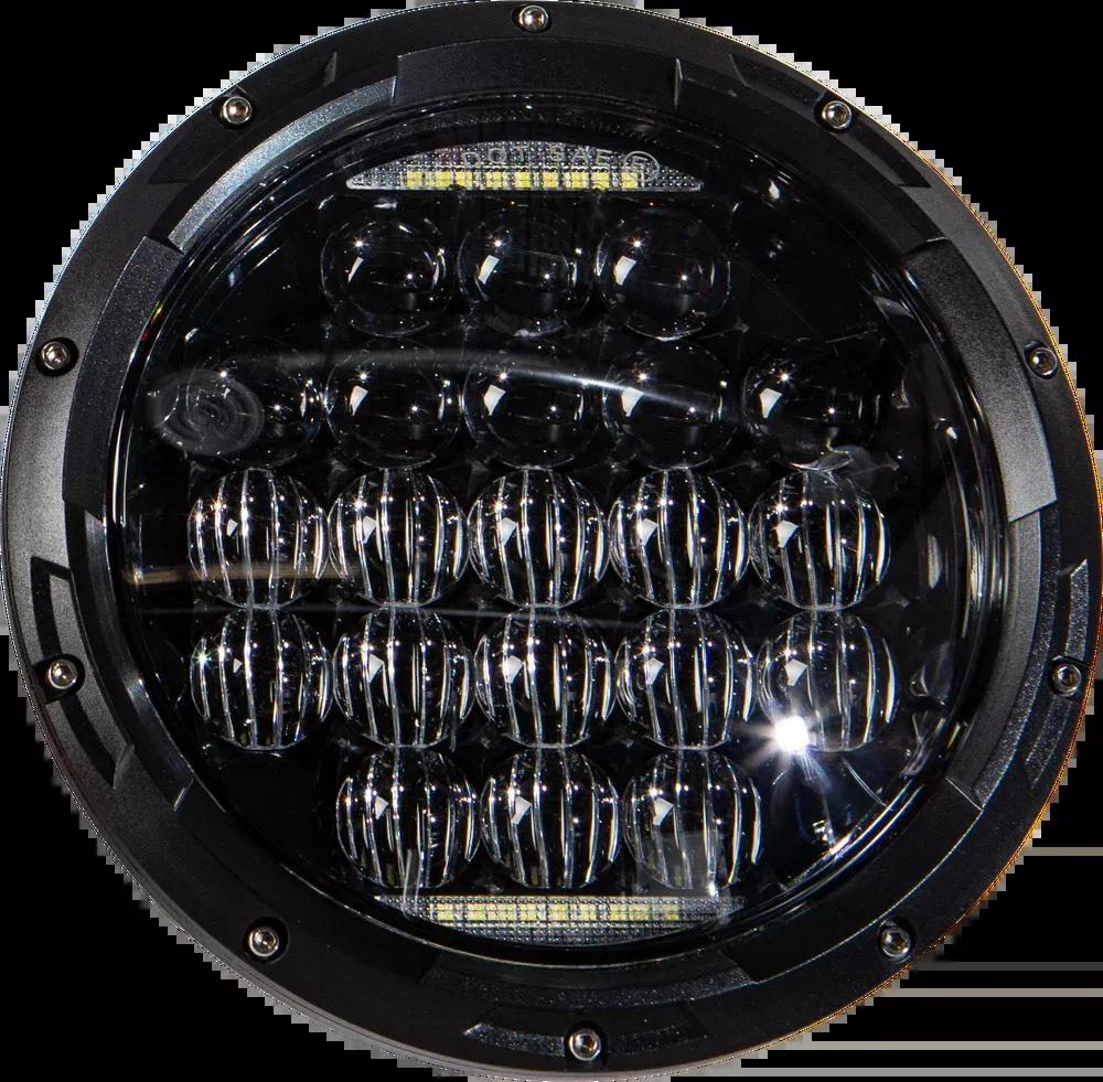 Harddrive 7" Black 90W Universal LED Motorcycle Headlight for Harley Davidson