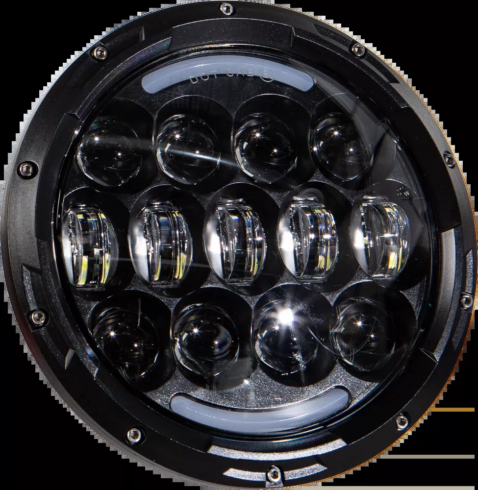 Harddrive 7" White Angel 105W Universal LED Motorcycle Headlight Harley Davidson