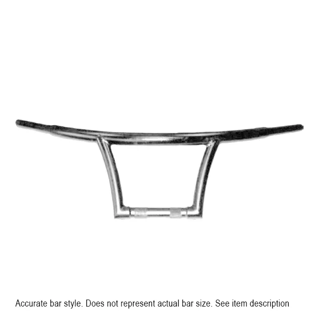 HardDrive Chrome 8" GTS Handlebars 1-1/4" Drilled Notched Harley Big Twin 82-Up