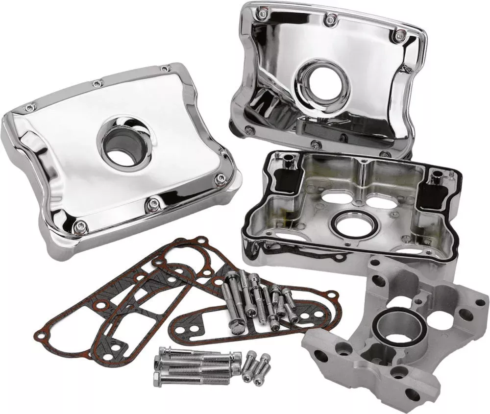 Harddrive Chrome Motorcycle Rocker Box Kit 84-99 Harley Dyna Touring Softail