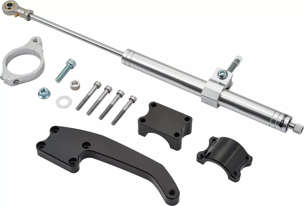 Harddrive Silver Steering Damper Kit fit 2017-2022 Harley Road Glide FLTR M8