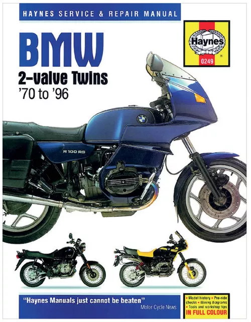 Haynes Repair/Service Manual '70-96 BMW 2-Valve Twins (M249)