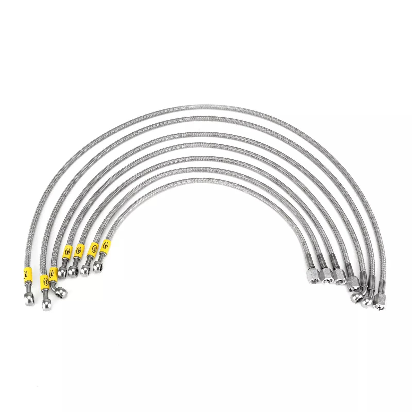 HEL Performance Fuel Injector Lines for Volkswagen Golf MK2 16V RHD (M12 Injectors), Stainless Steel Braided