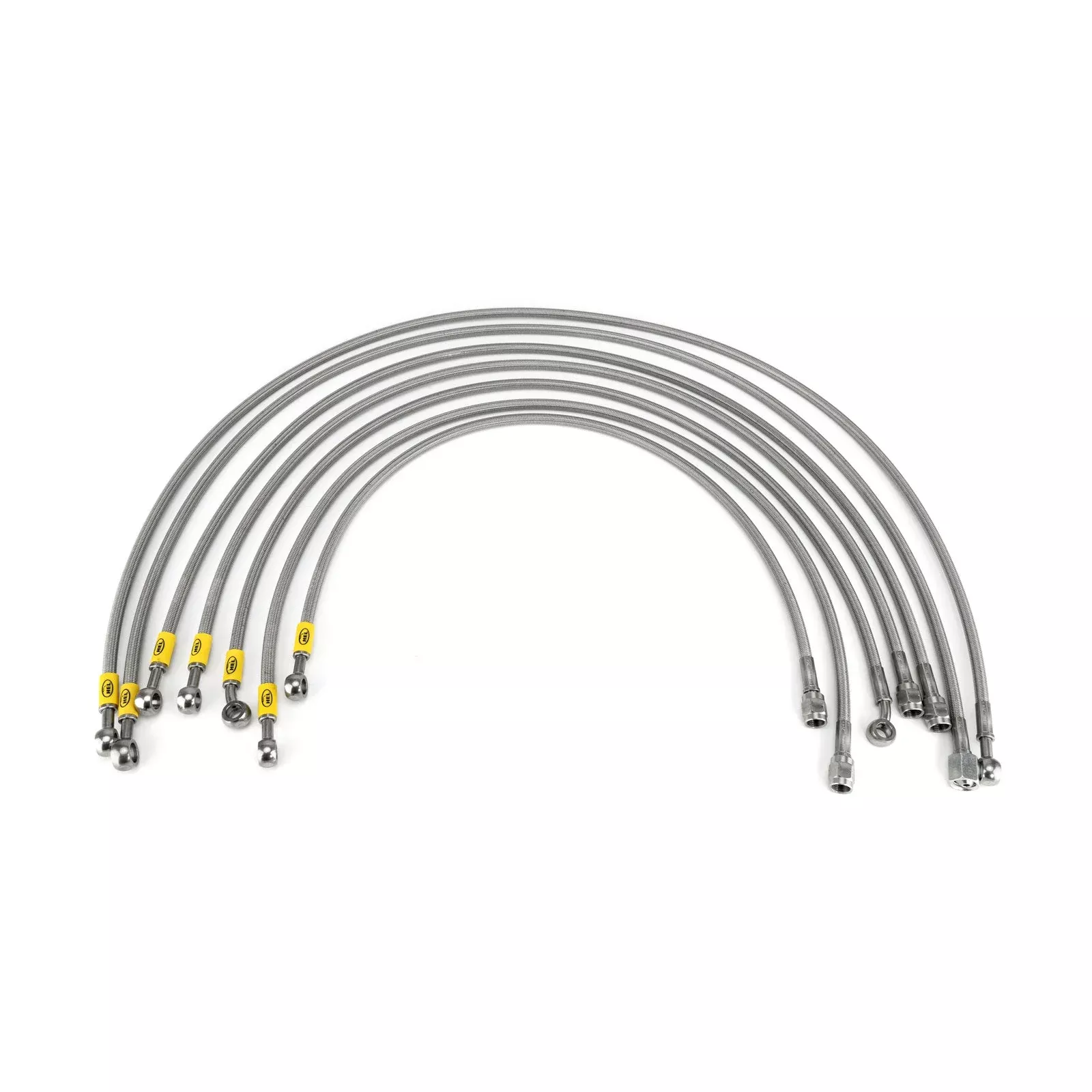 HEL Performance Fuel Injector Lines for Volkswagen Golf MK2 8V (M10 Injectors), Stainless Steel Braided