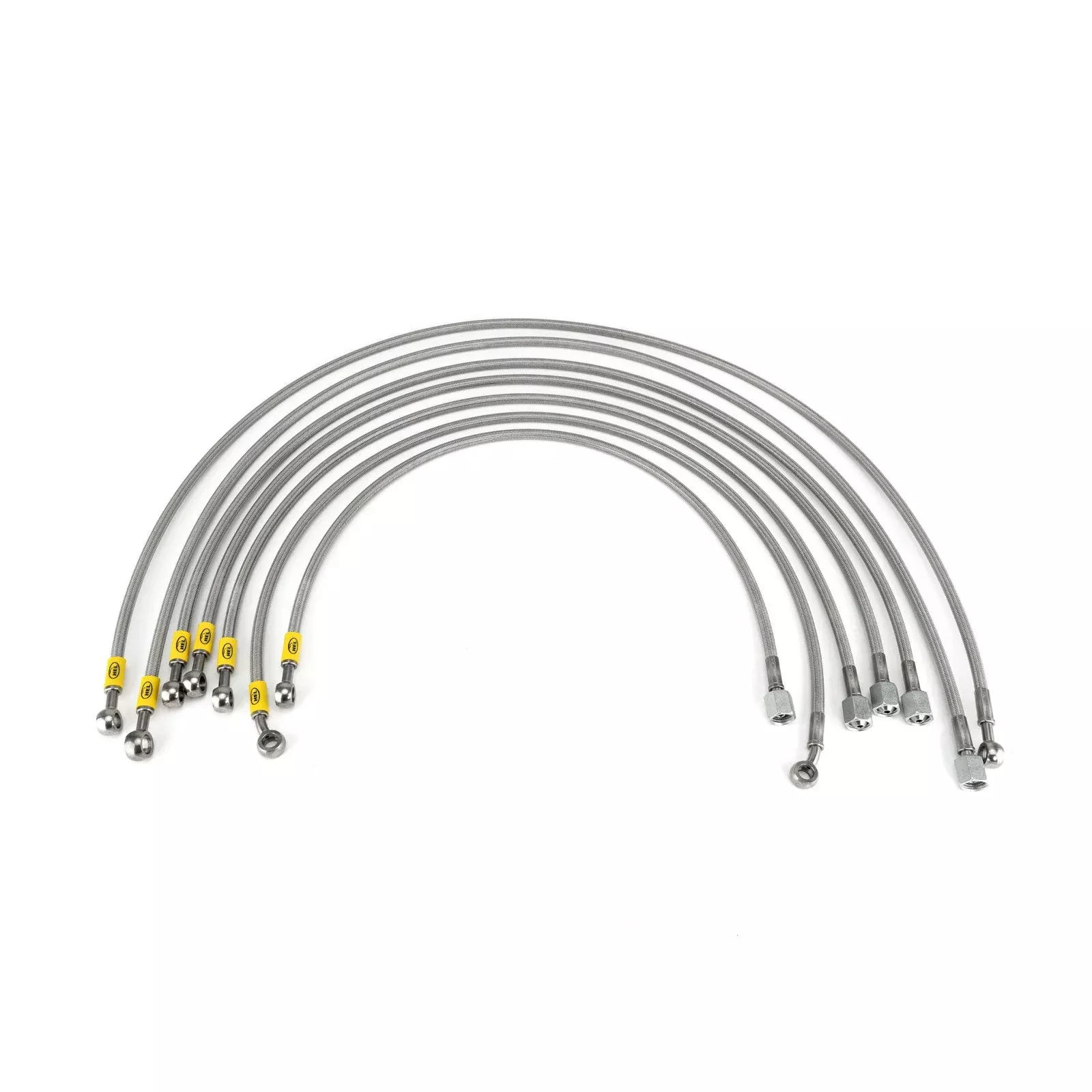 HEL Performance Fuel Injector Lines for Volkswagen Golf MK2 8V (M12 Injectors), Stainless Steel Braided
