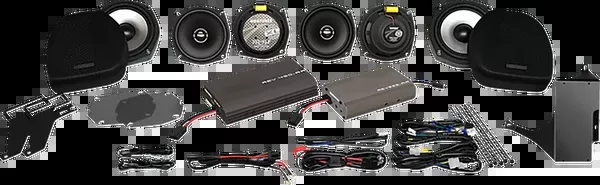Hogtunes 425 W Dual Amp/ 6 XL Speaker Kit – ’98-’13 FLHT/FLHX