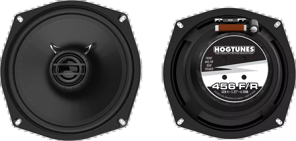 Hogtunes 5.25" Front/Rear Motorcycle Speaker Kit 1998-2005 Harley Touring Models