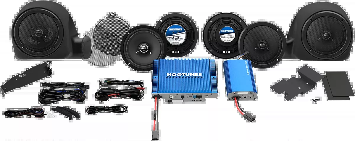 Hogtunes 550 Watt 4 Speaker & 4 Channel Amplifier Kit 2014-2024 Harley Touring