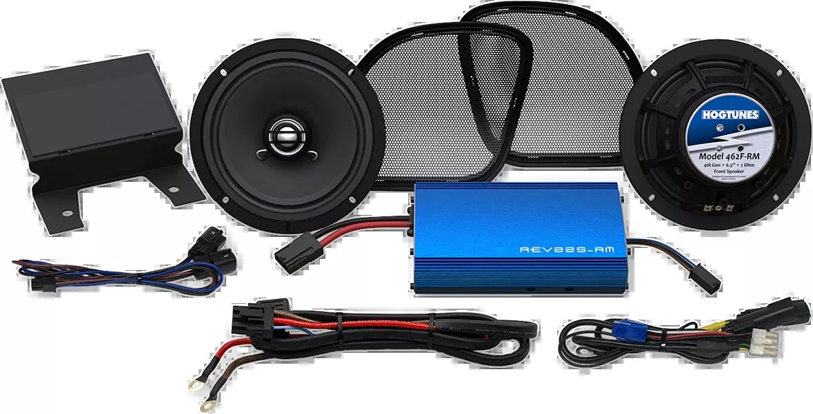 Hogtunes 6.5" Front Speakers & Amp Kit for 2015-2022 Harley Road Glide Models